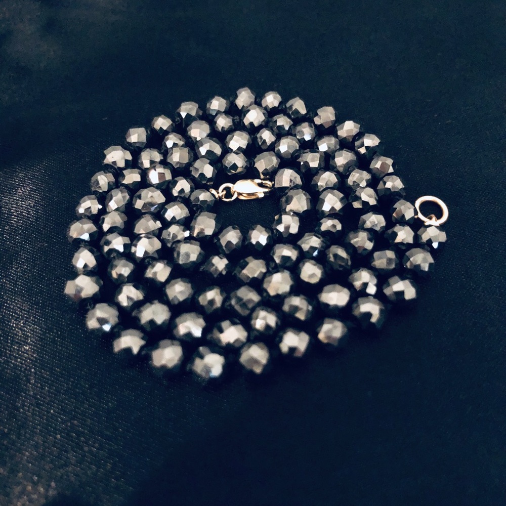 SOLD—. Black Moissanite Necklace